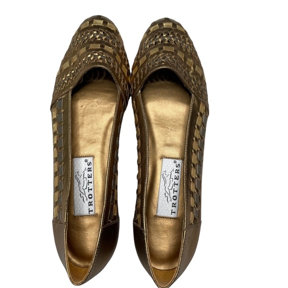 Trotters Shoes | Trotters Avanti Flats Golden Size 7 1/2 N - Picture 5 of 7